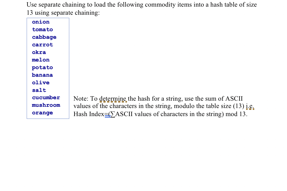 In java answer the following: Use separate