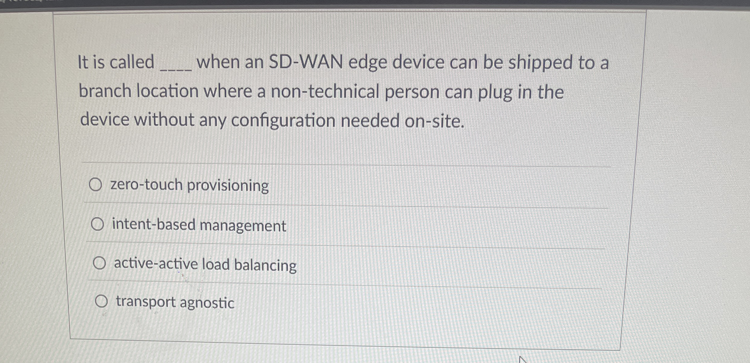 It is called when an SD - WAN edge device can be