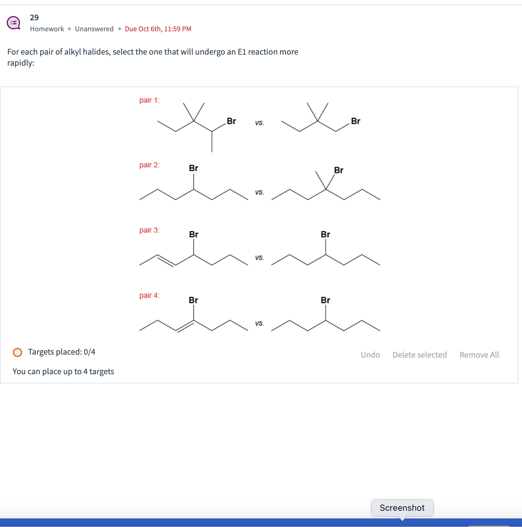 2 9 Homework * Unanswered * Due Oct 6 th , 1 1 :