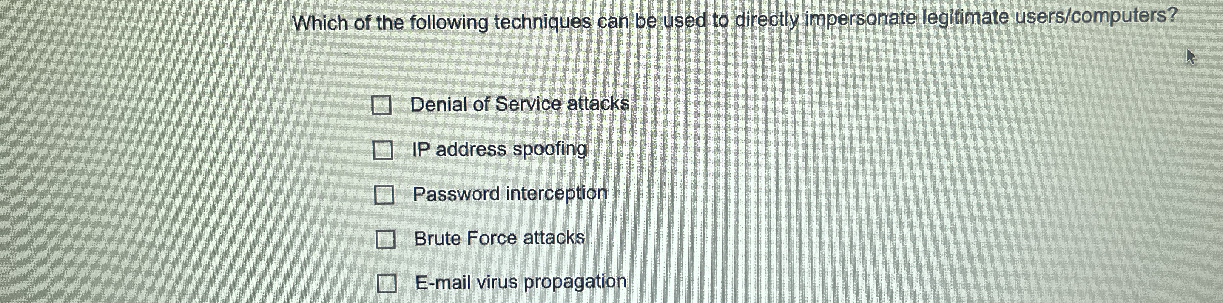 Which of the following techniques can be used to