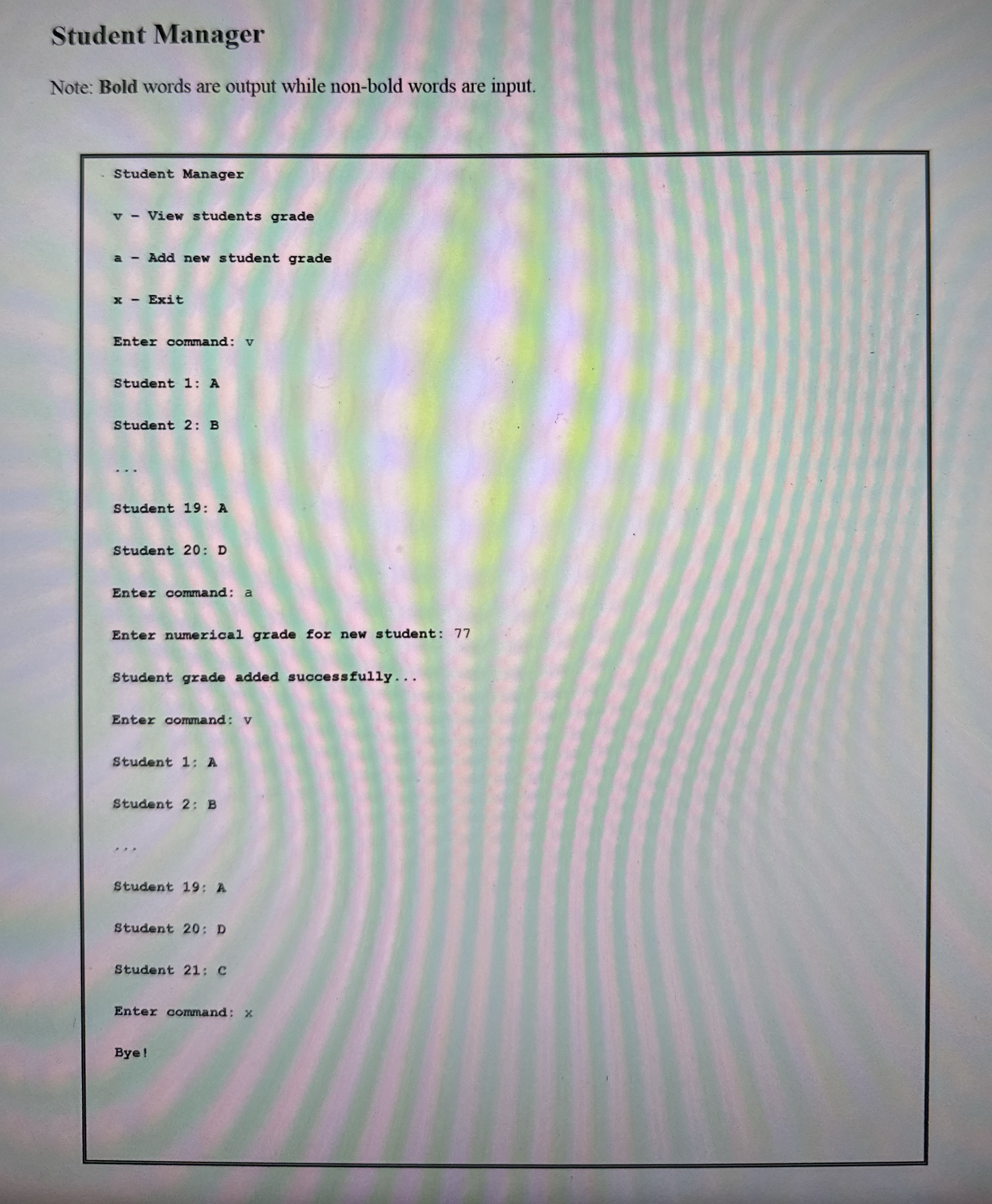 ( Please use C + + ) Specifications Read the