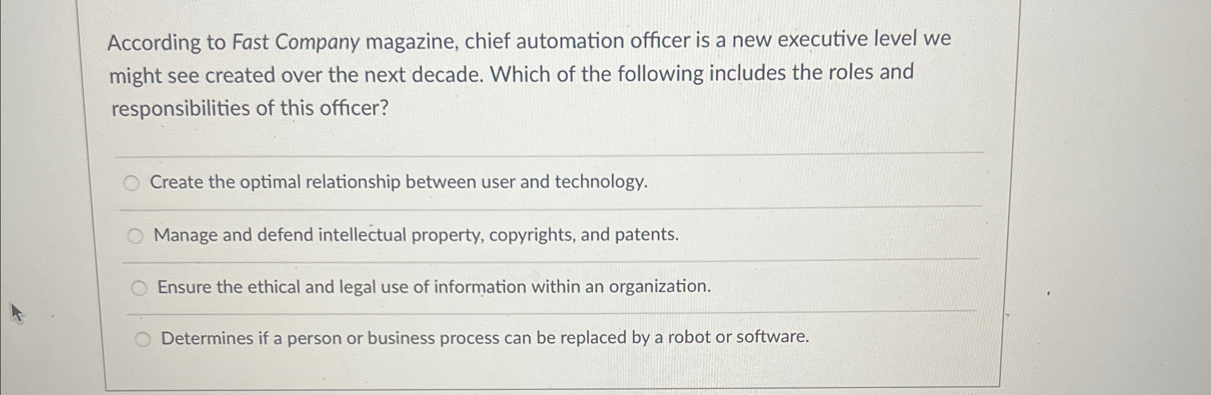 According to Fast Company magazine, chief