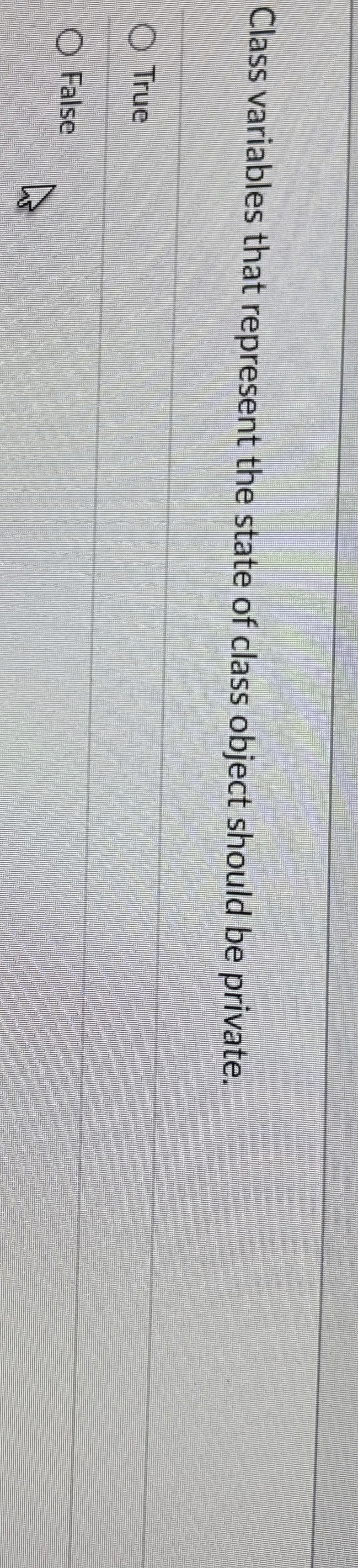 Class variables that represent the state of class