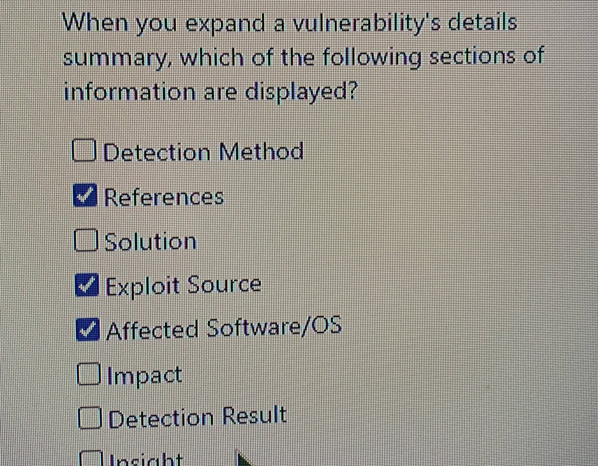 When you expand a vulnerability's details
