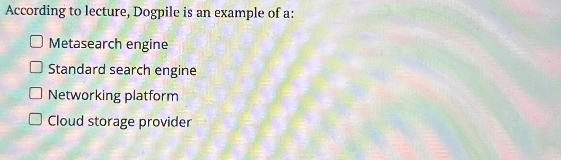 According to lecture, Dogpile is an example of a: