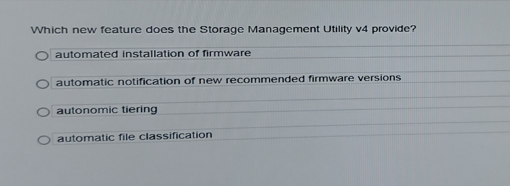 Which new feature does the Storage Management
