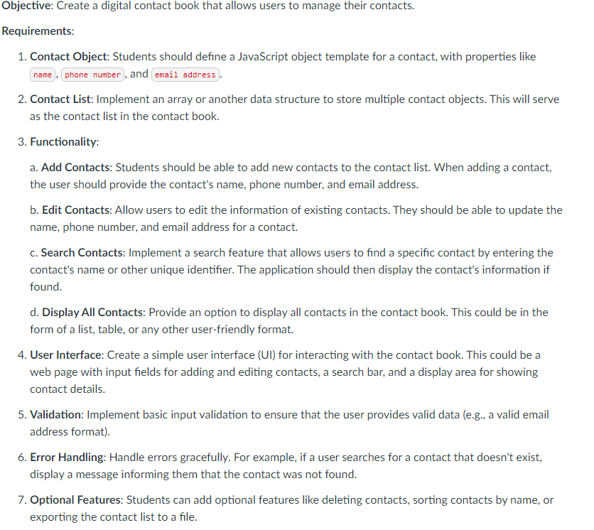 I just need help with the HTML file, and it is