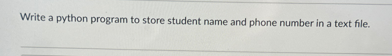 Write a python program to store student name and
