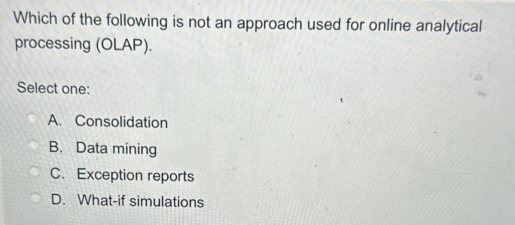 Which of the following is not an approach used