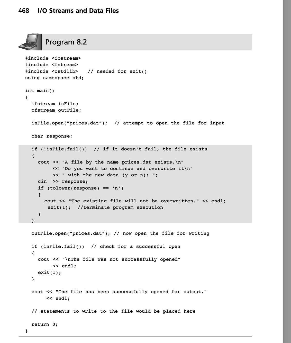 Program 8 . 2 #include #include #include / /