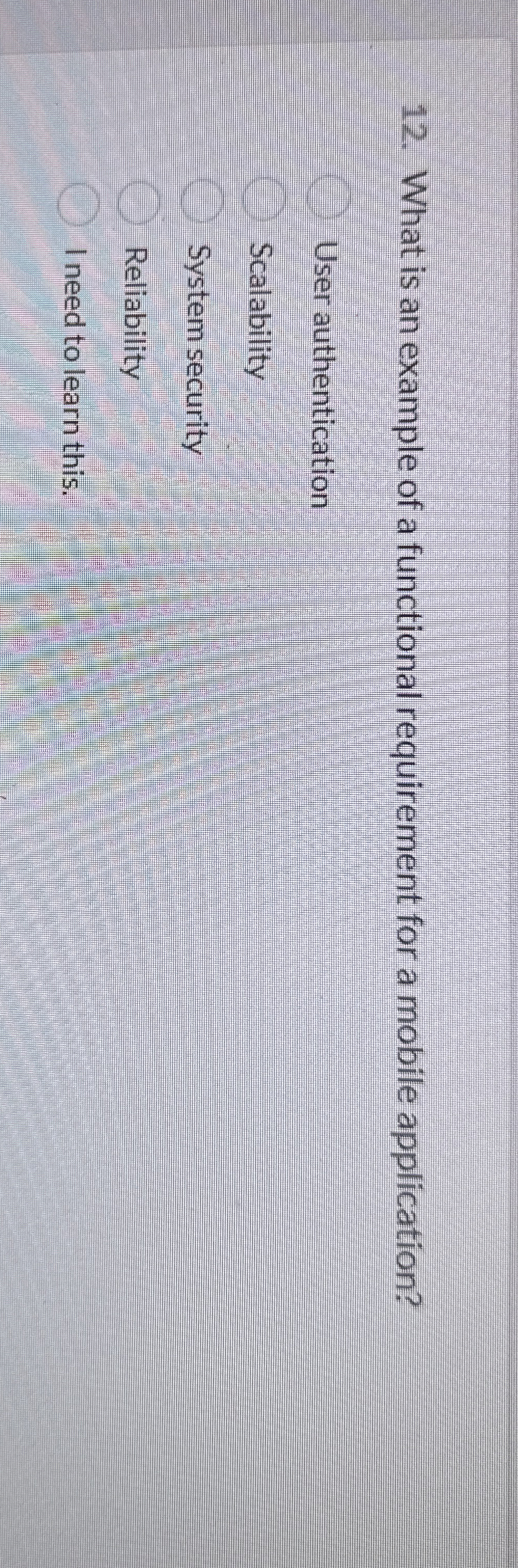 What is an example of a functional requirement