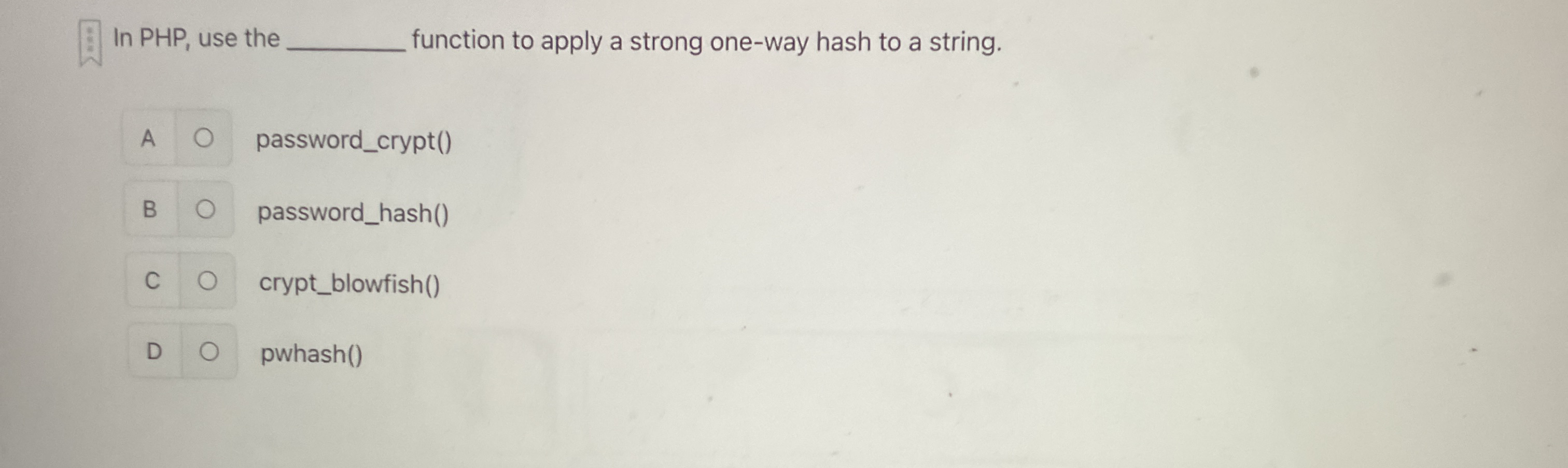 In PHP , use the function to apply a strong one -
