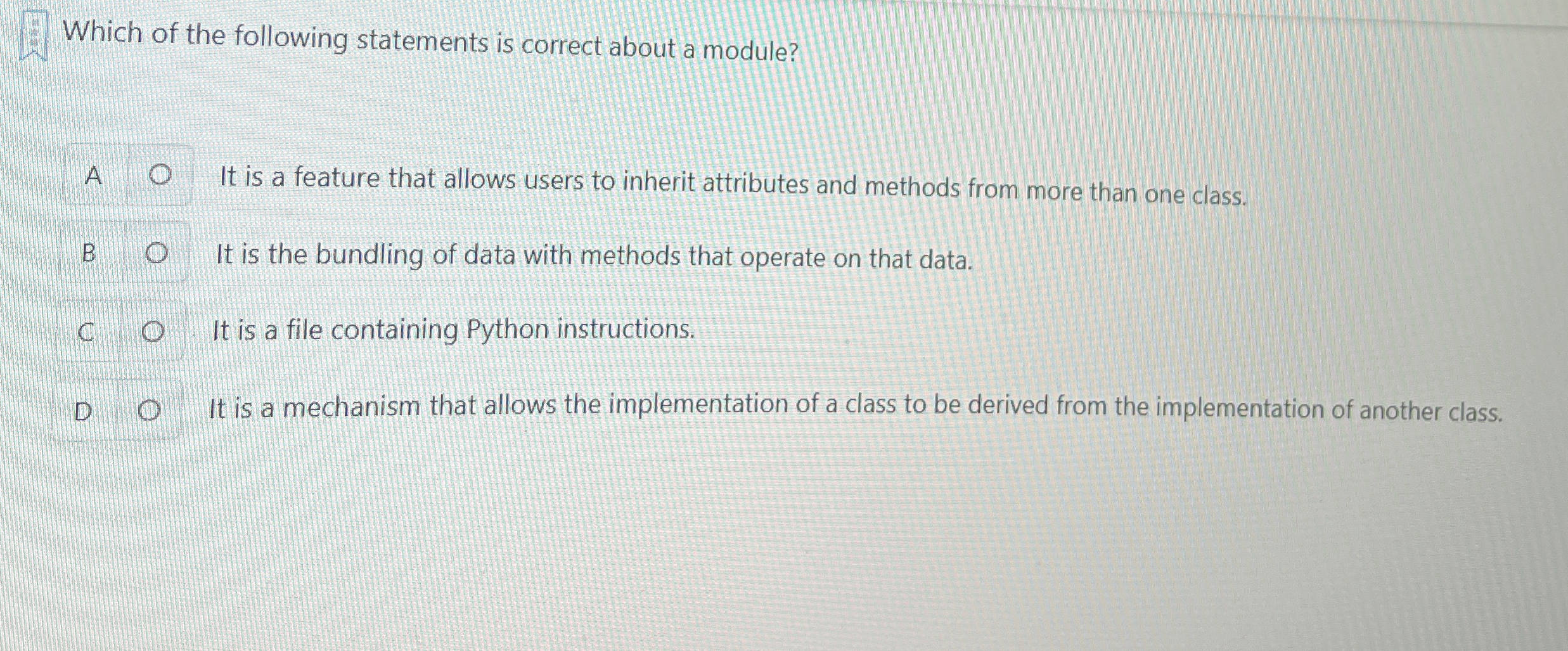 Which of the following statements is correct