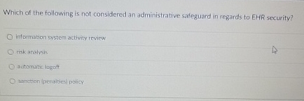 Which of the following is not considered an