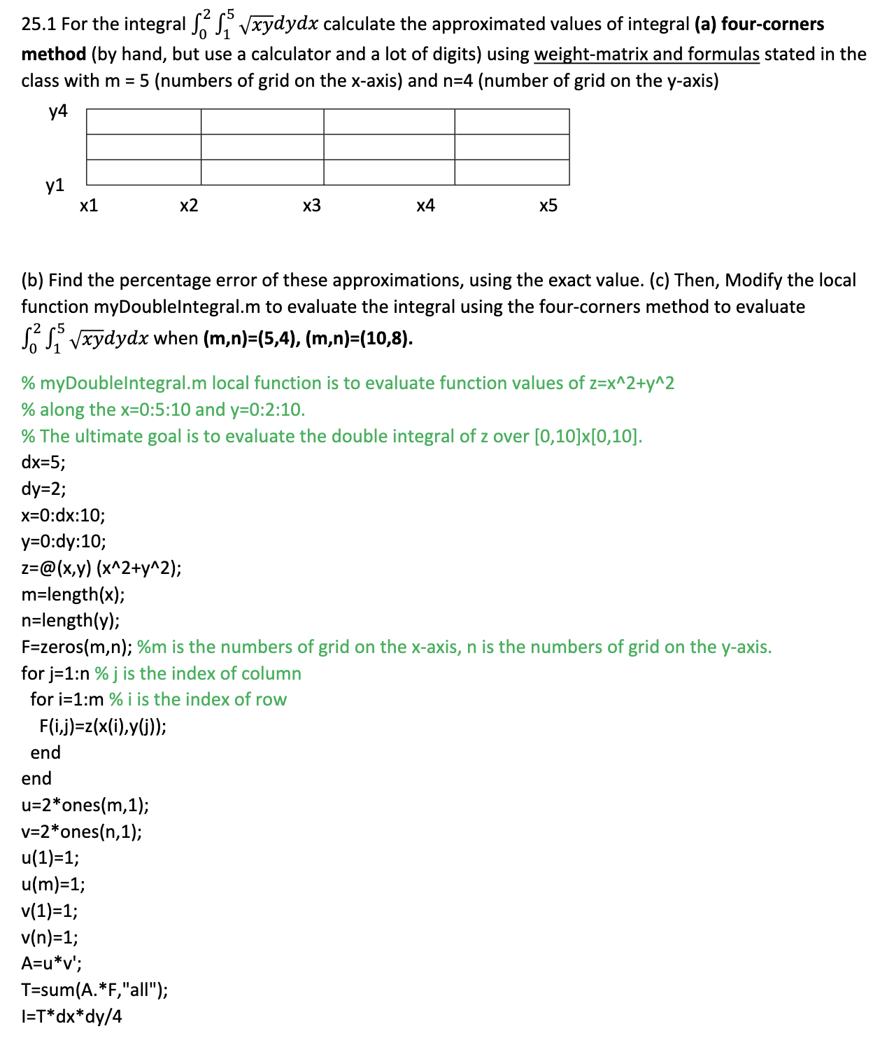 2 5 . 1 For the integral 0 2 1 5 x y 2 d y d x
