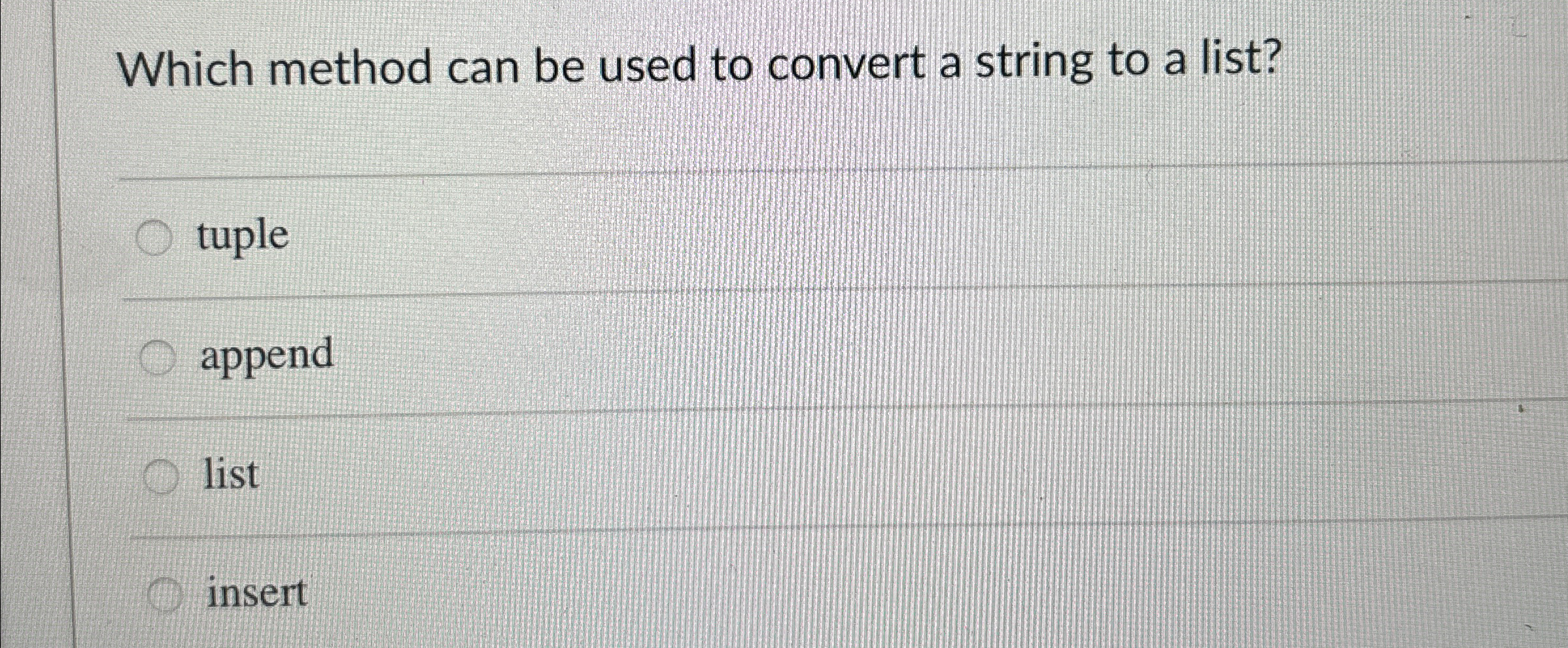 Which method can be used to convert a string to a