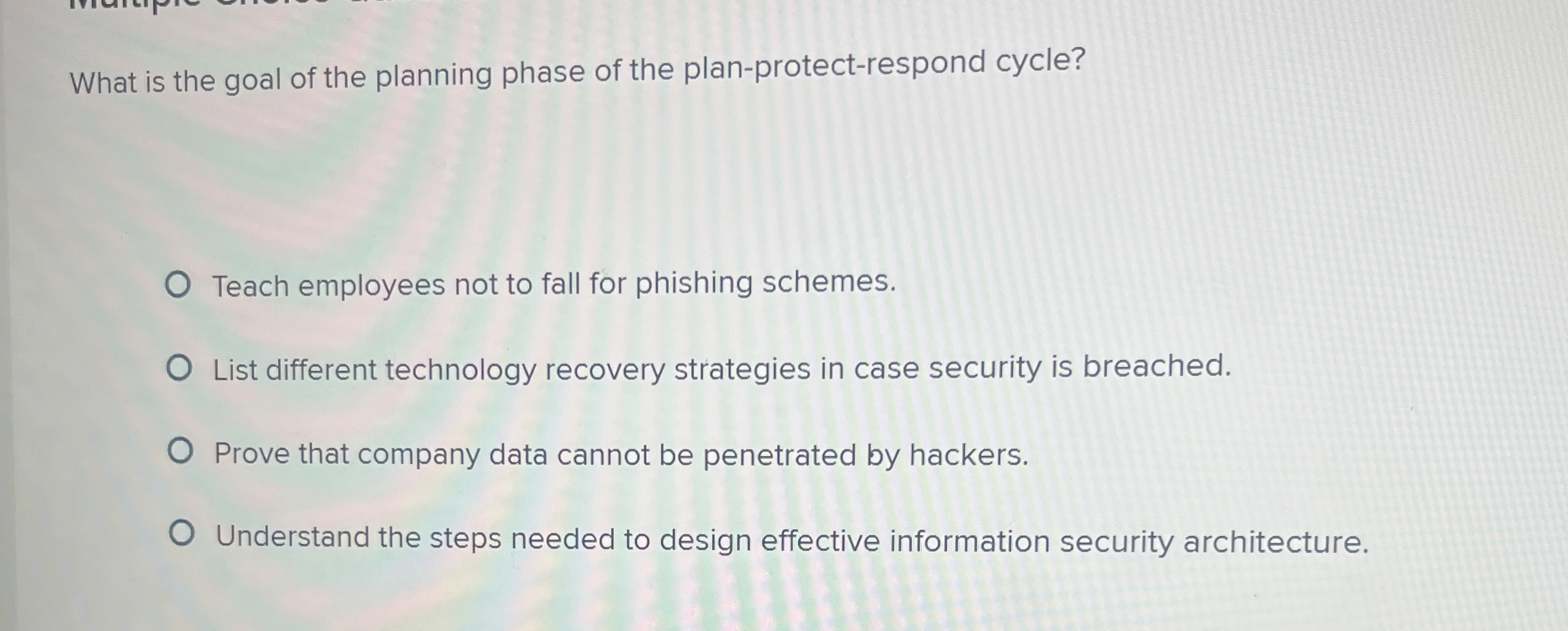 What is the goal of the planning phase of the