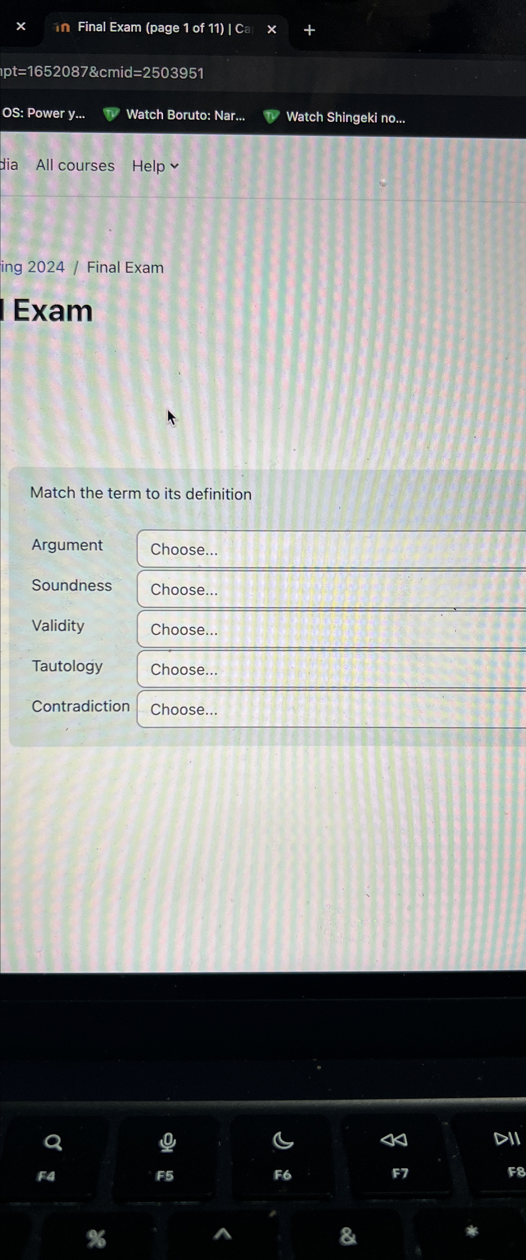 Final Exam ( page 1 of 1 1 ) | C a | OS: Power y