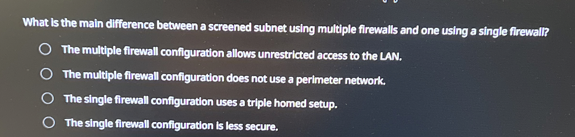 What is the main difference between a screened