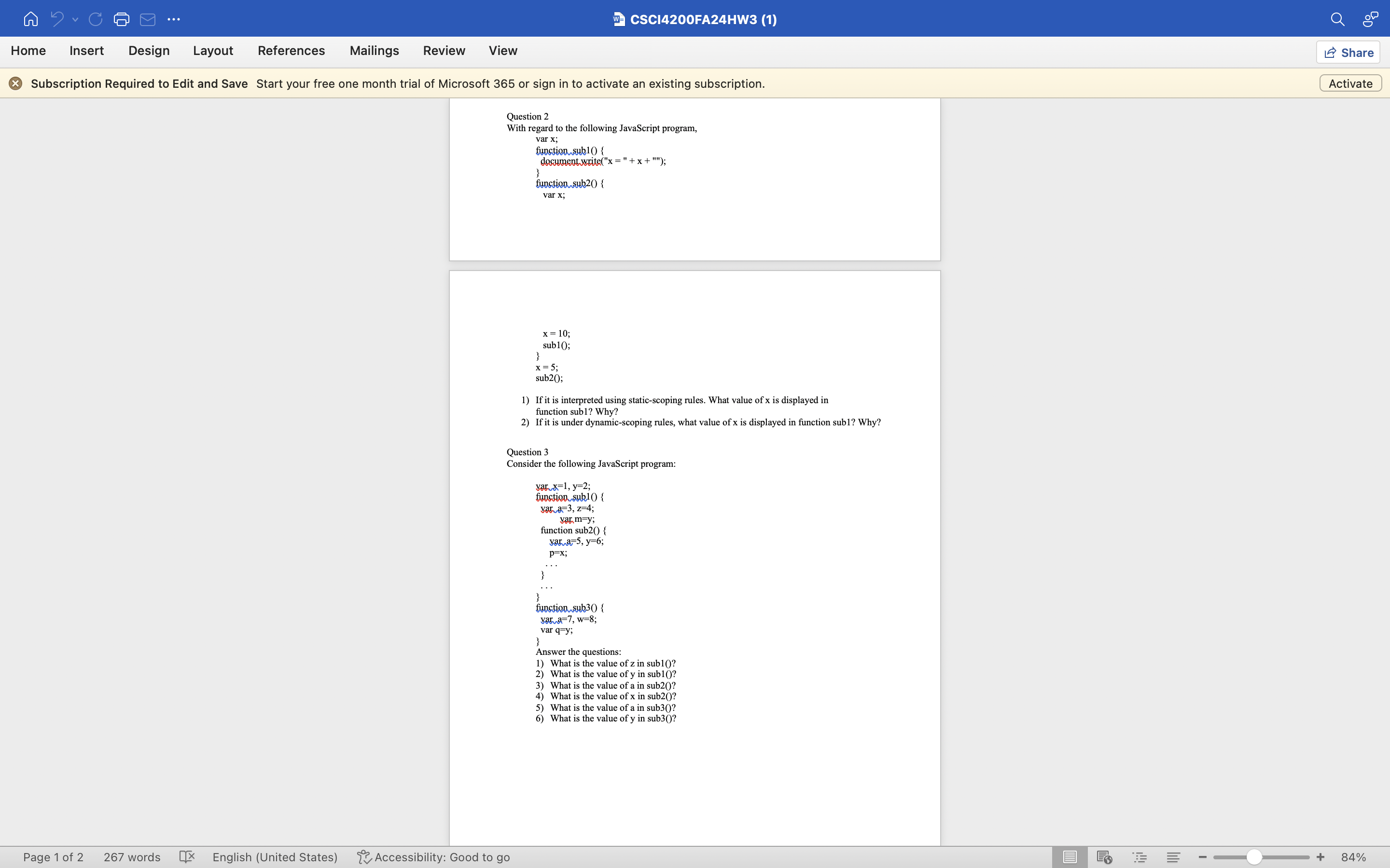 Subscription Required to Edit and Save Start your