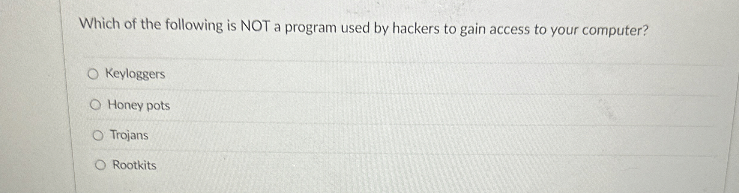Which of the following is NOT a program used by