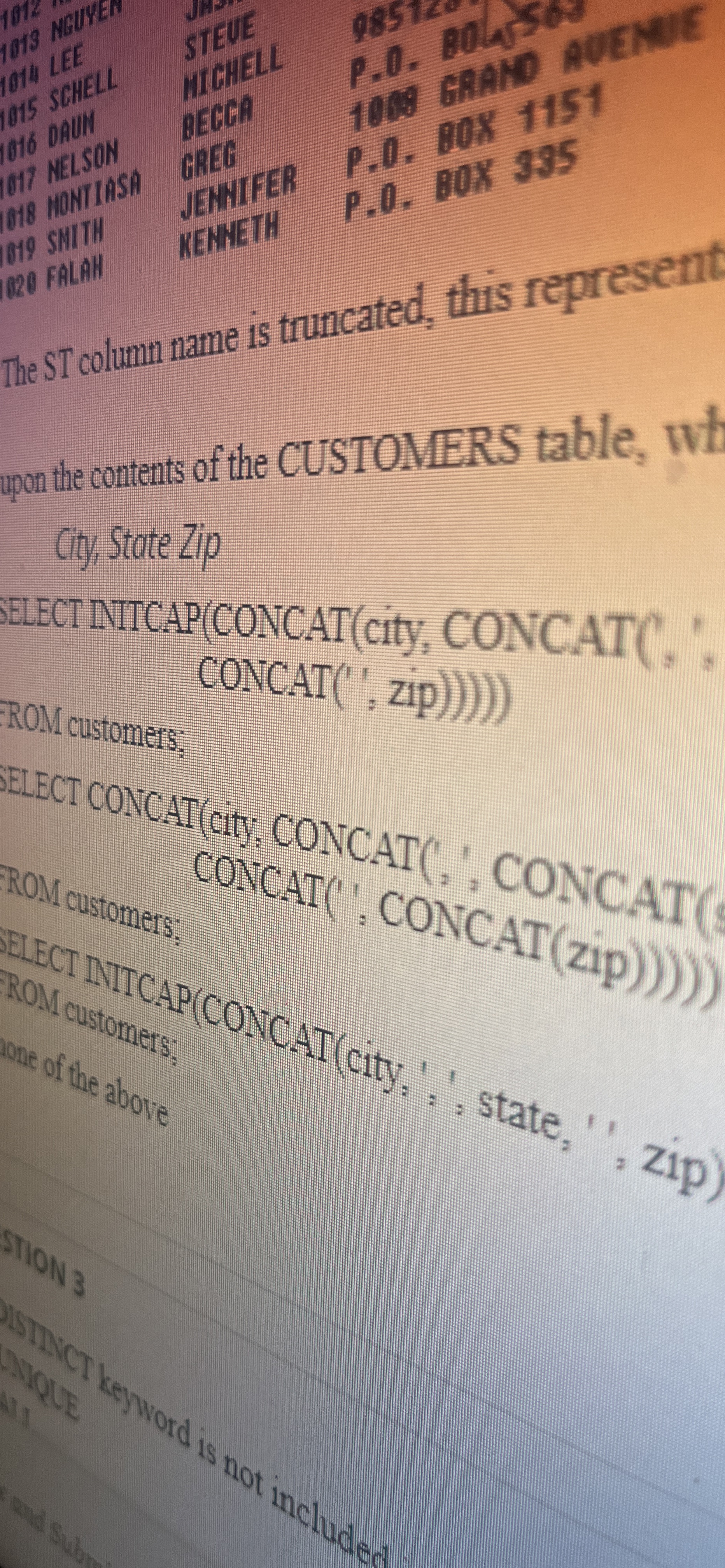 The ST column name is truncated, this represent
