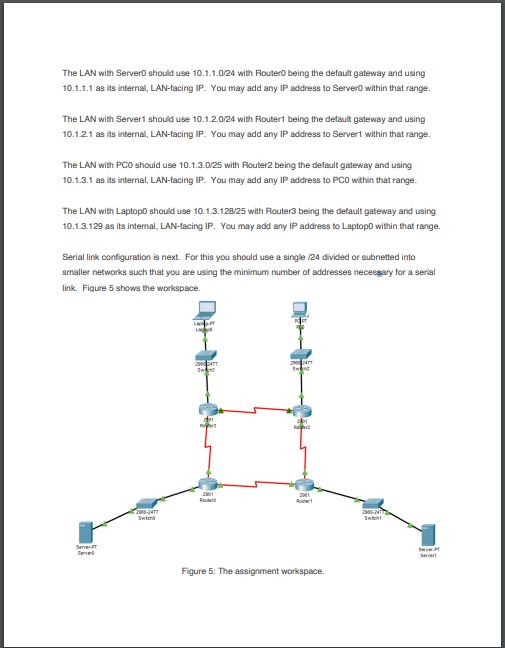 Please Show all steps using Cisco Pakcet Tracer