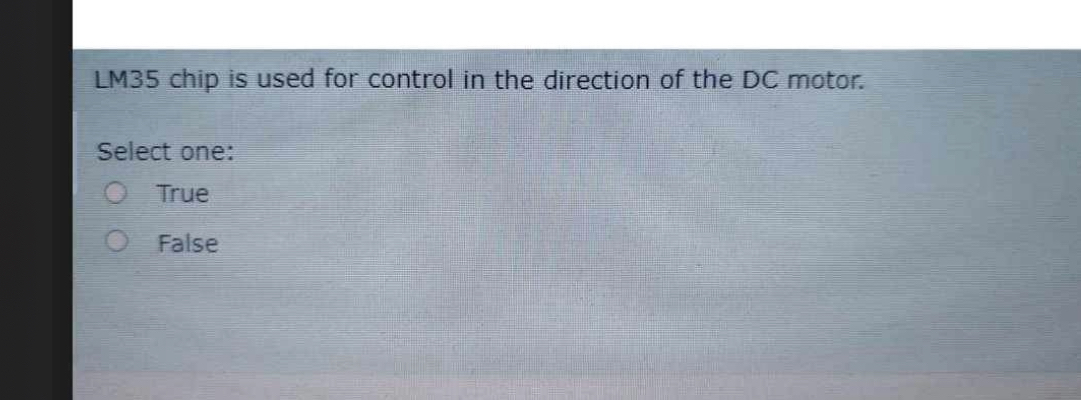 LM 3 5 chip is used for control in the direction