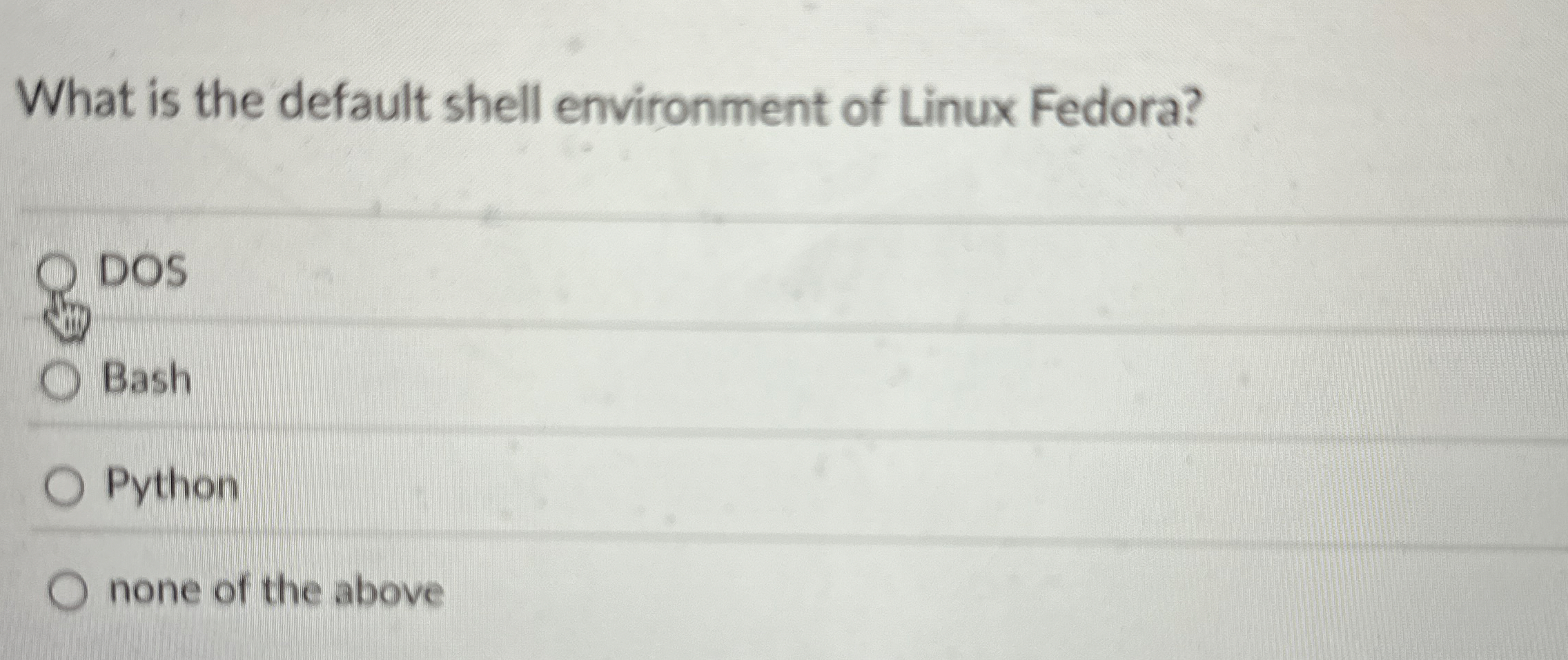 What is the default shell environment of Linux