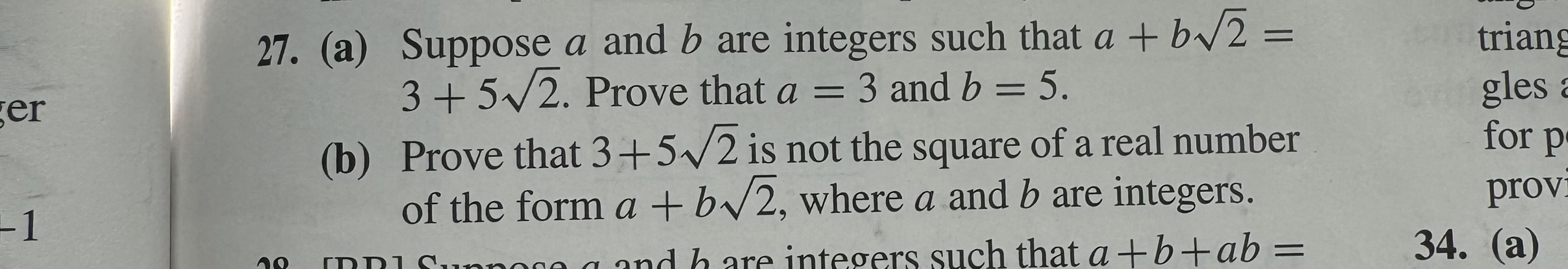 ( a ) Suppose a and b are integers such that a +