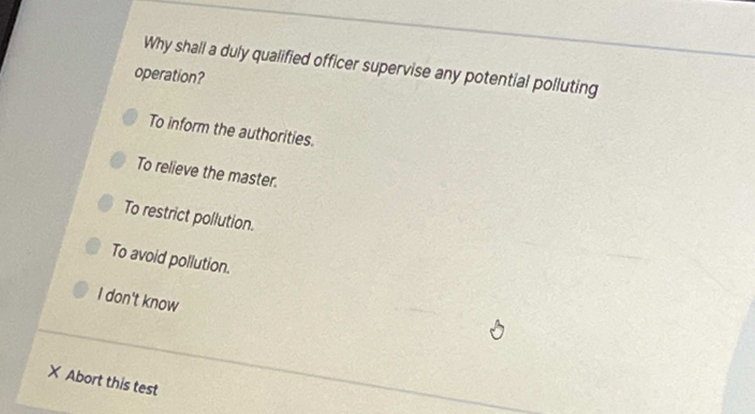 Why shall a duly qualified officer supervise any