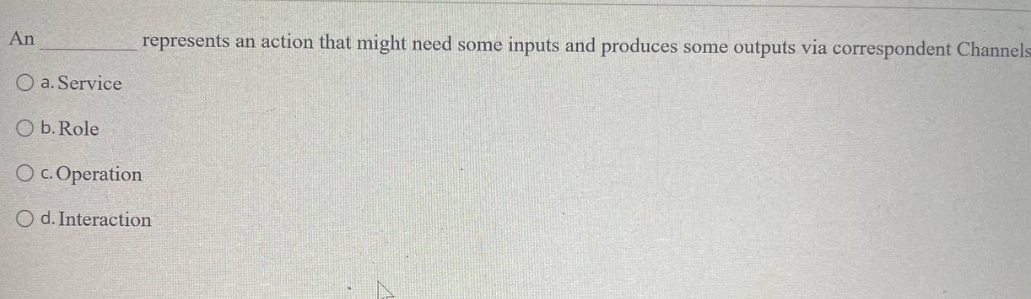 An represents an action that might need some