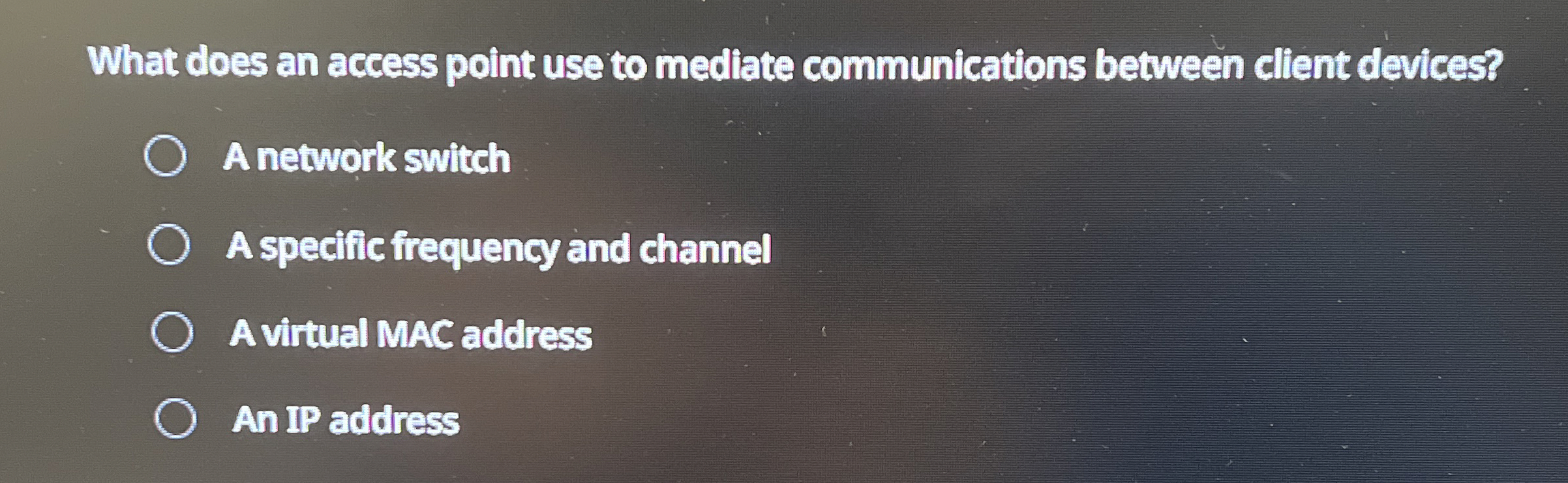 What does an access point use to mediate