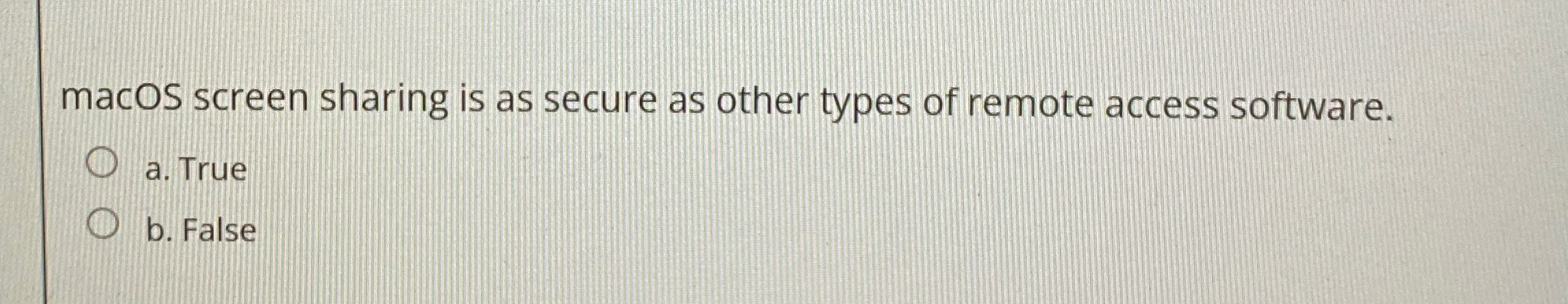 macOS screen sharing is as secure as other types