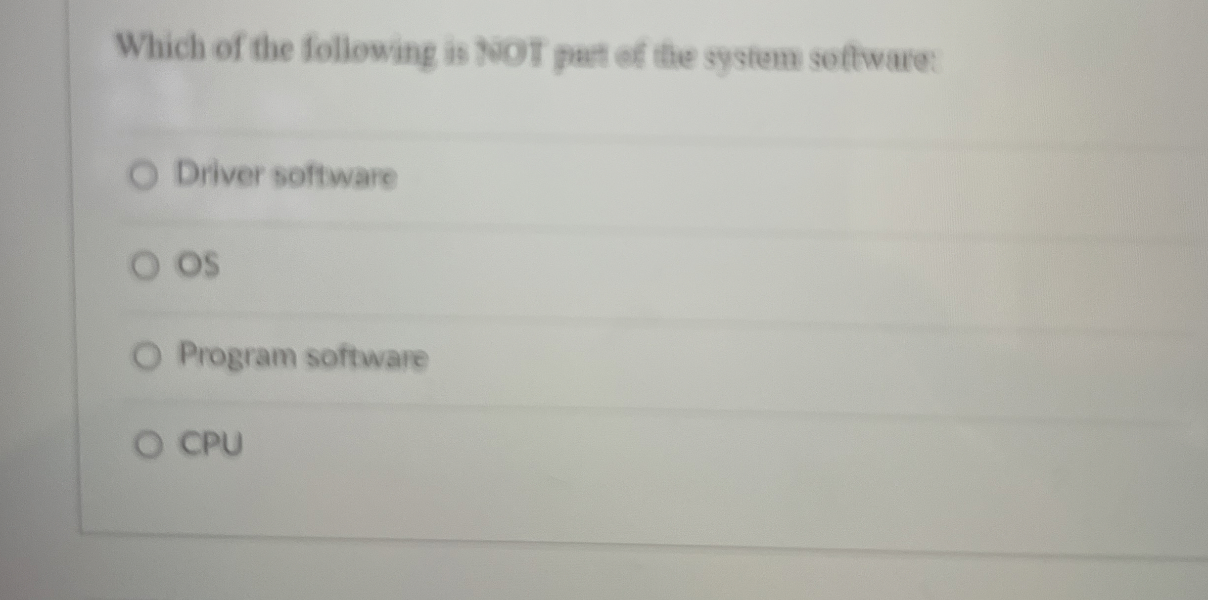 Which of the following is vot patt of the system