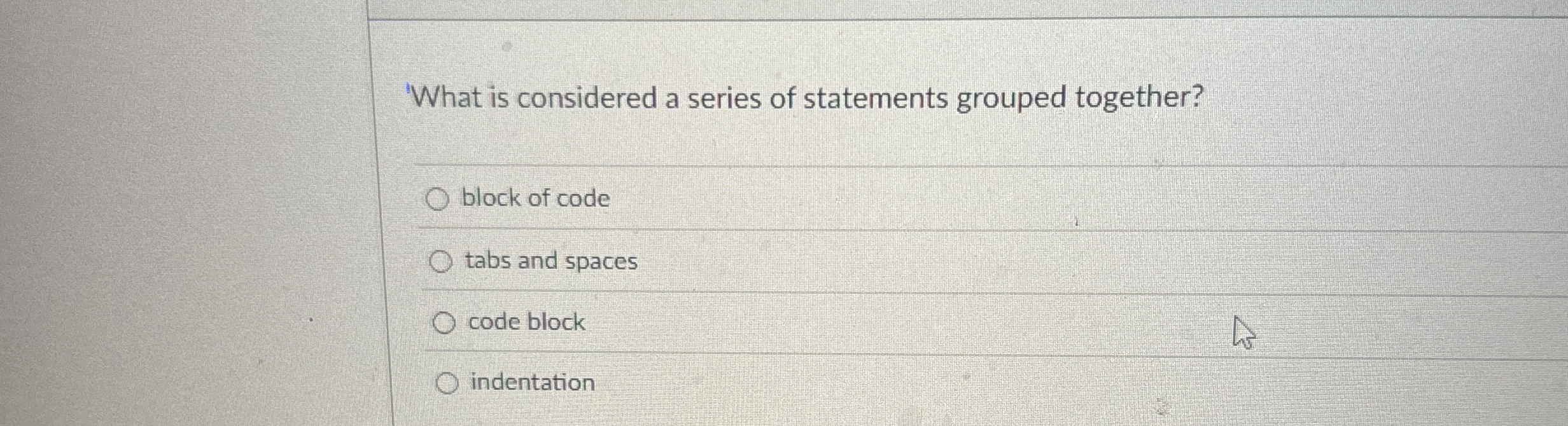 'What is considered a series of statements