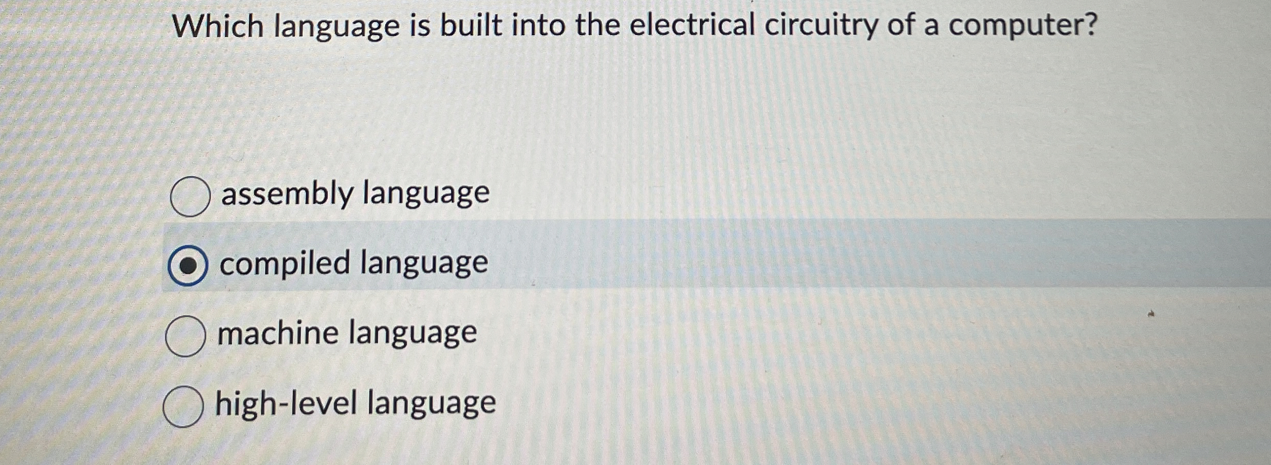 Which language is built into the electrical