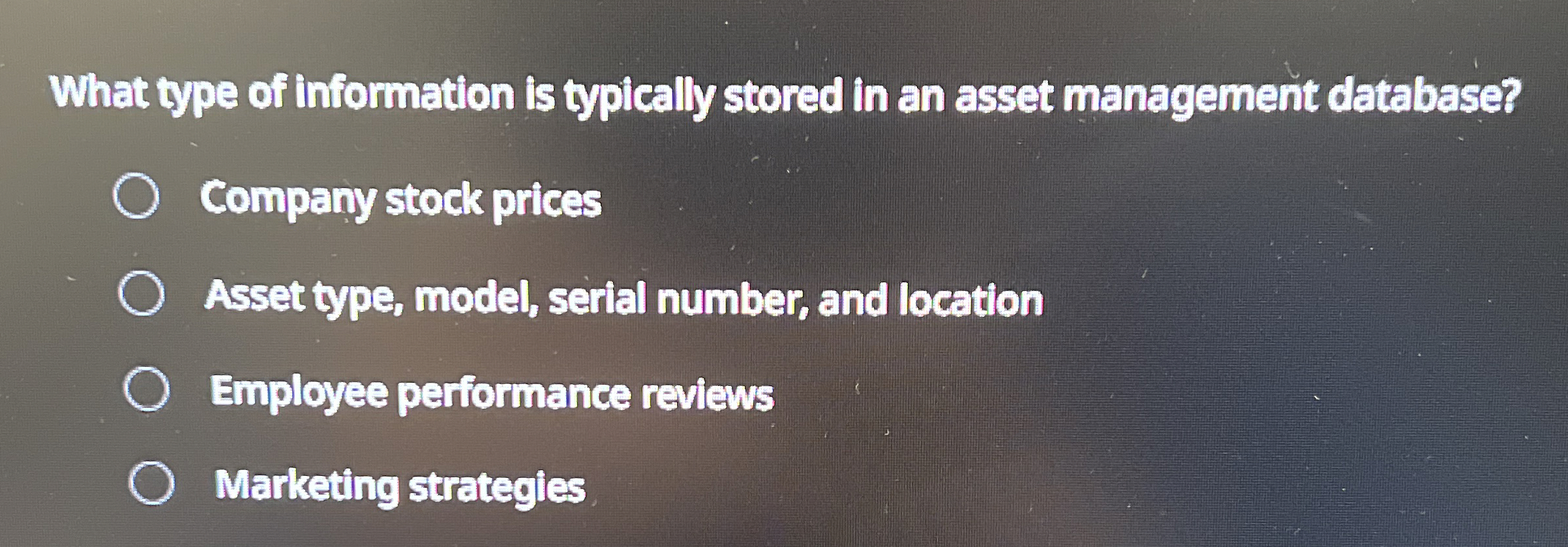 What type of information is typically stored in