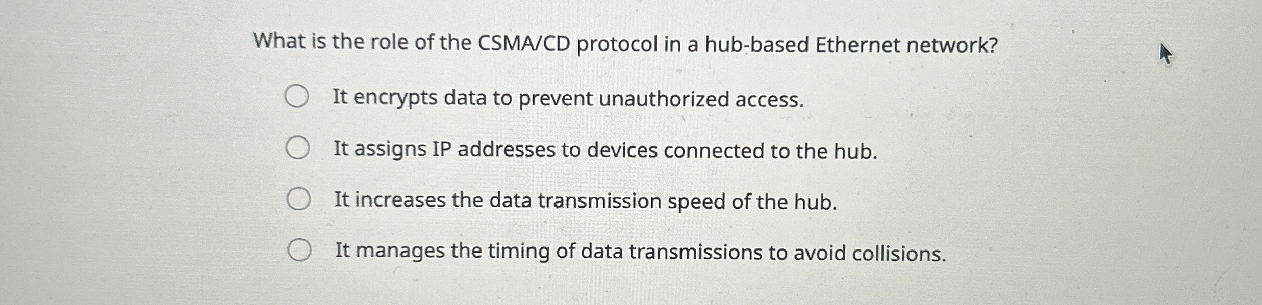 What is the role of the CSMA / CD protocol in a