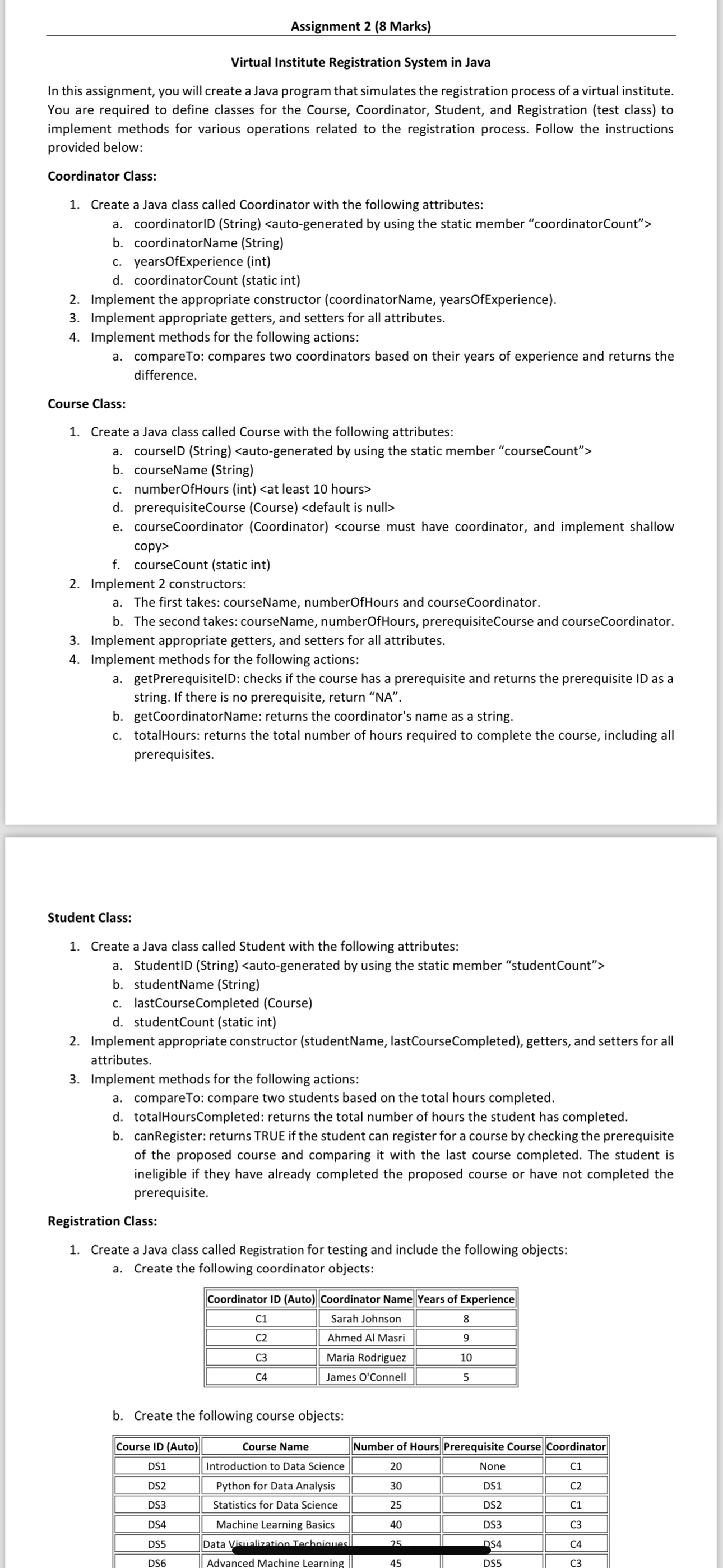 write me this hava program and please implement