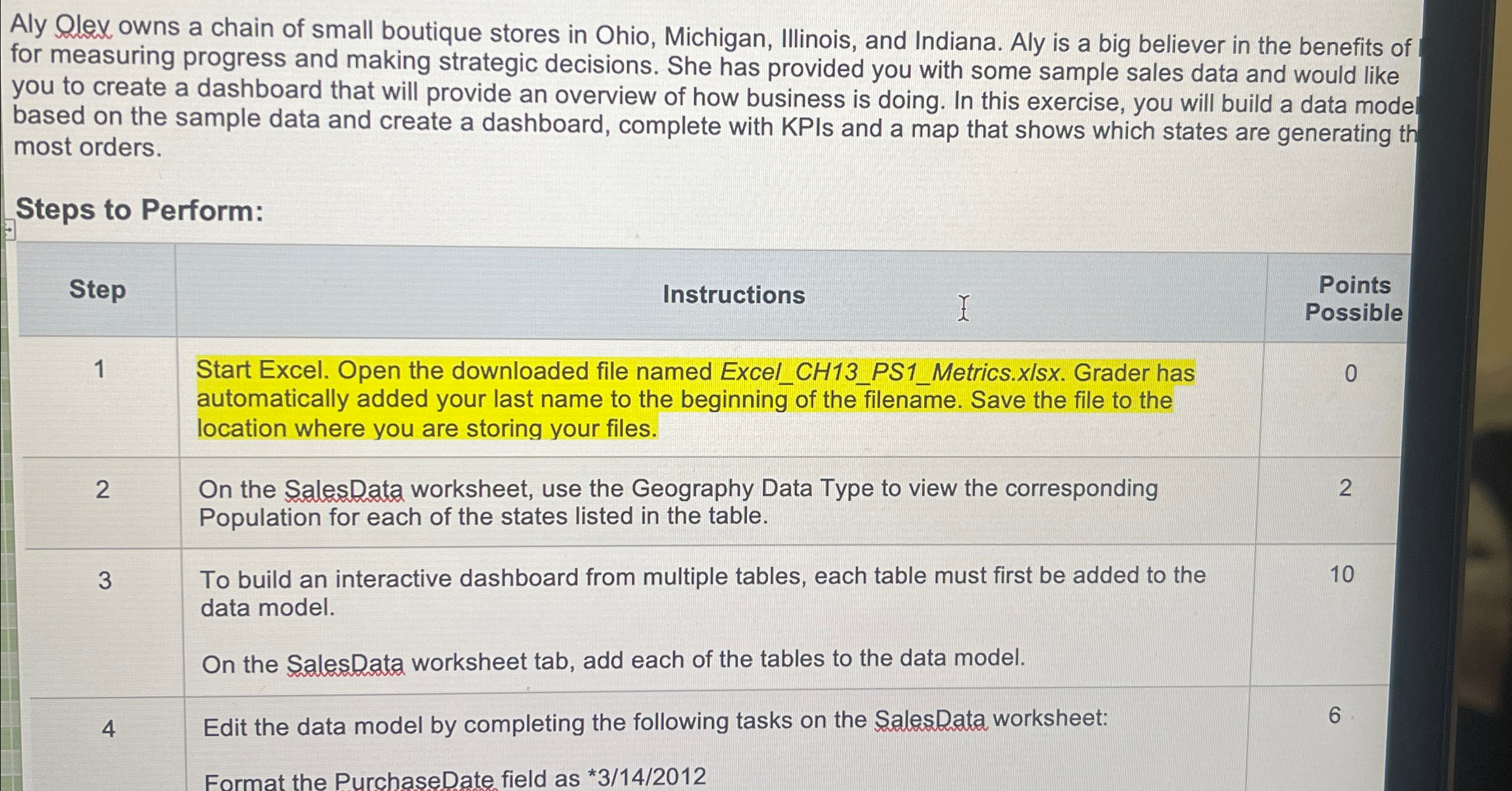 Aly Olex owns a chain of small boutique stores in