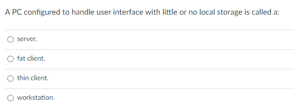 A PC configured to handle user interface with