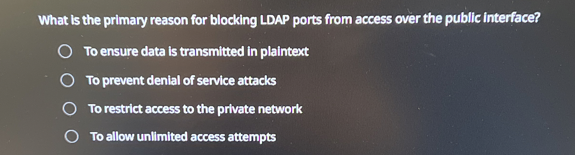 What is the primary reason for blocking LDAP