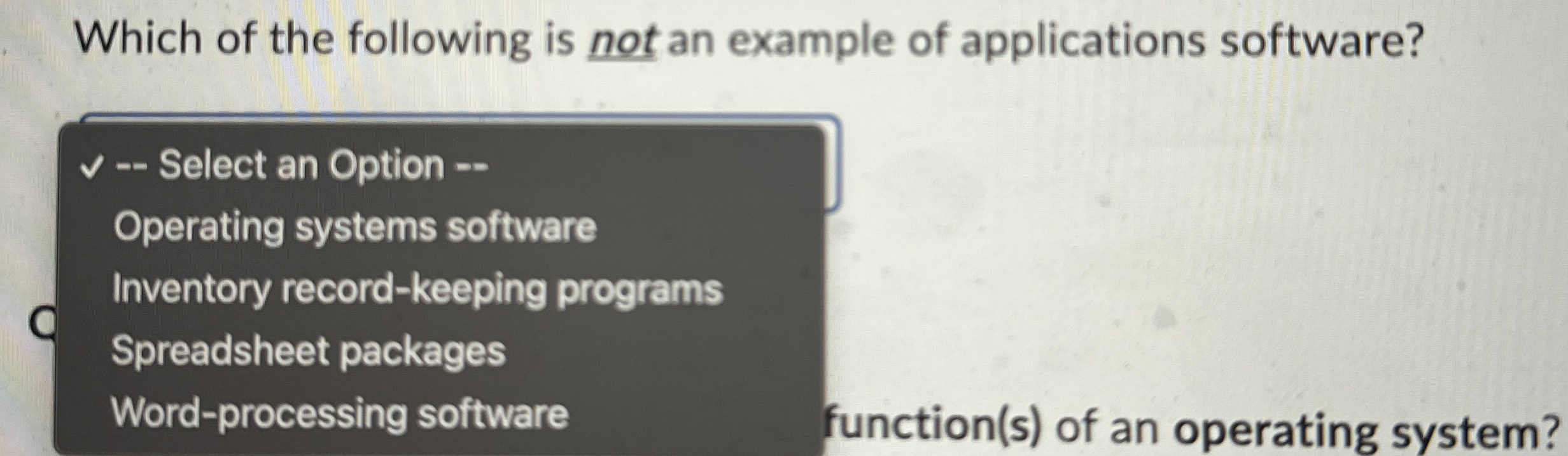 Which of the following is not an example of