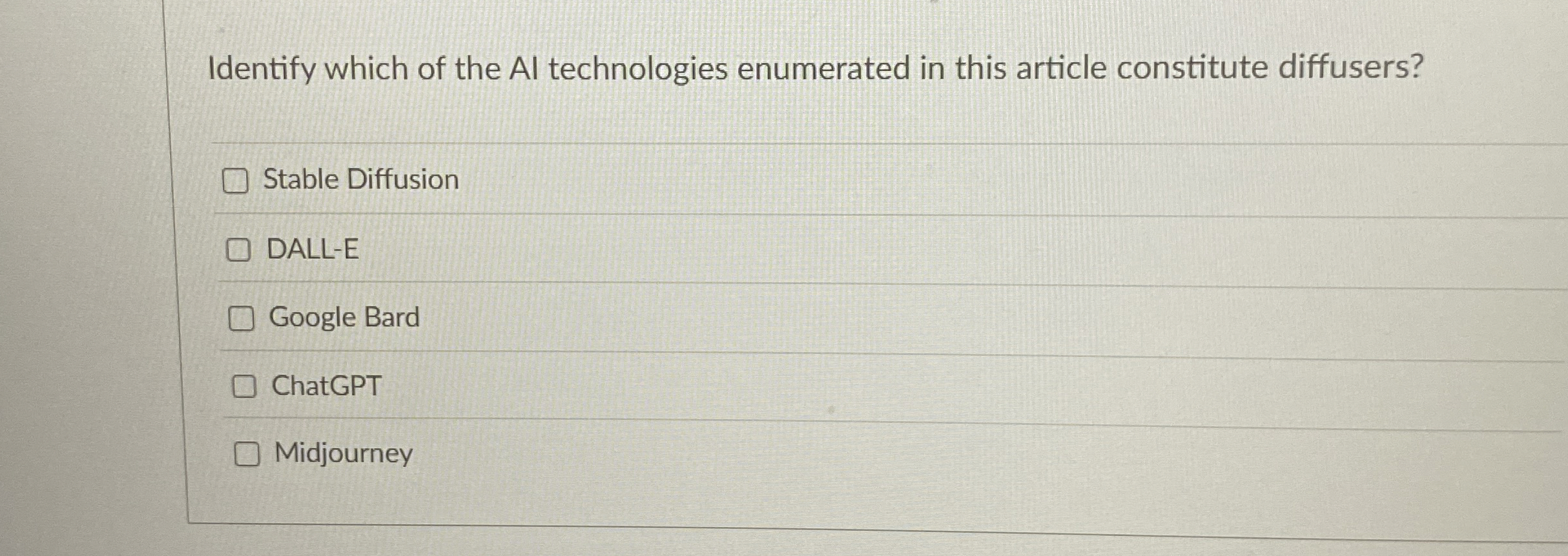 Identify which of the AI technologies enumerated