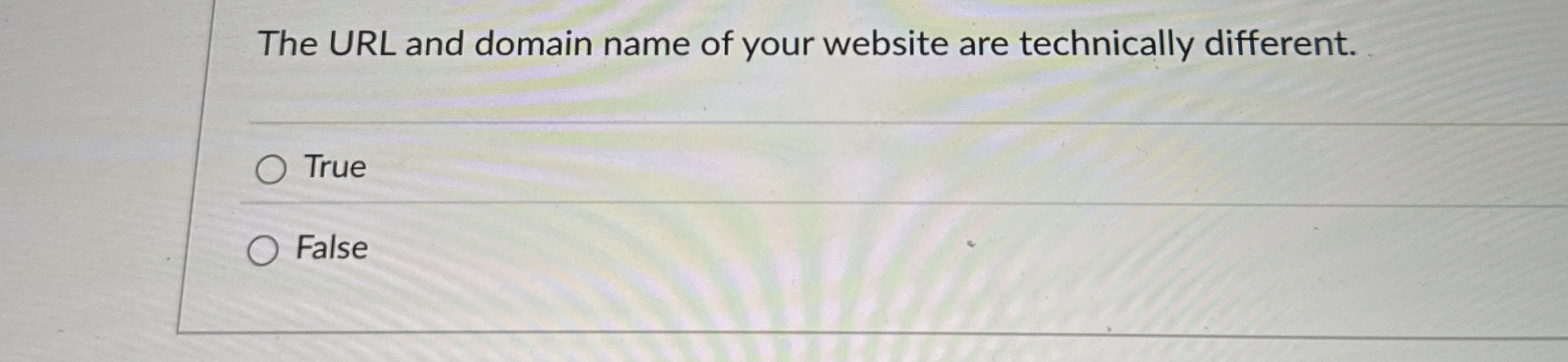 The URL and domain name of your website are