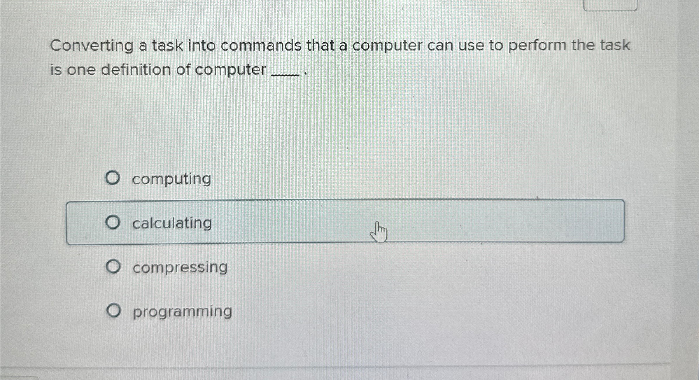 Converting a task into commands that a computer