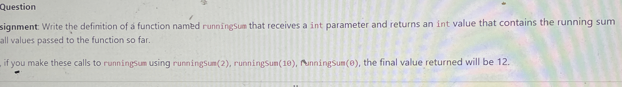 Question signment: Write the definition of and