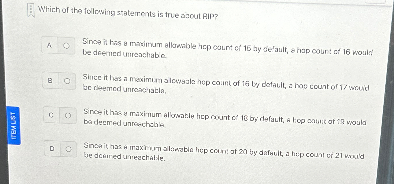 Which of the following statements is true about