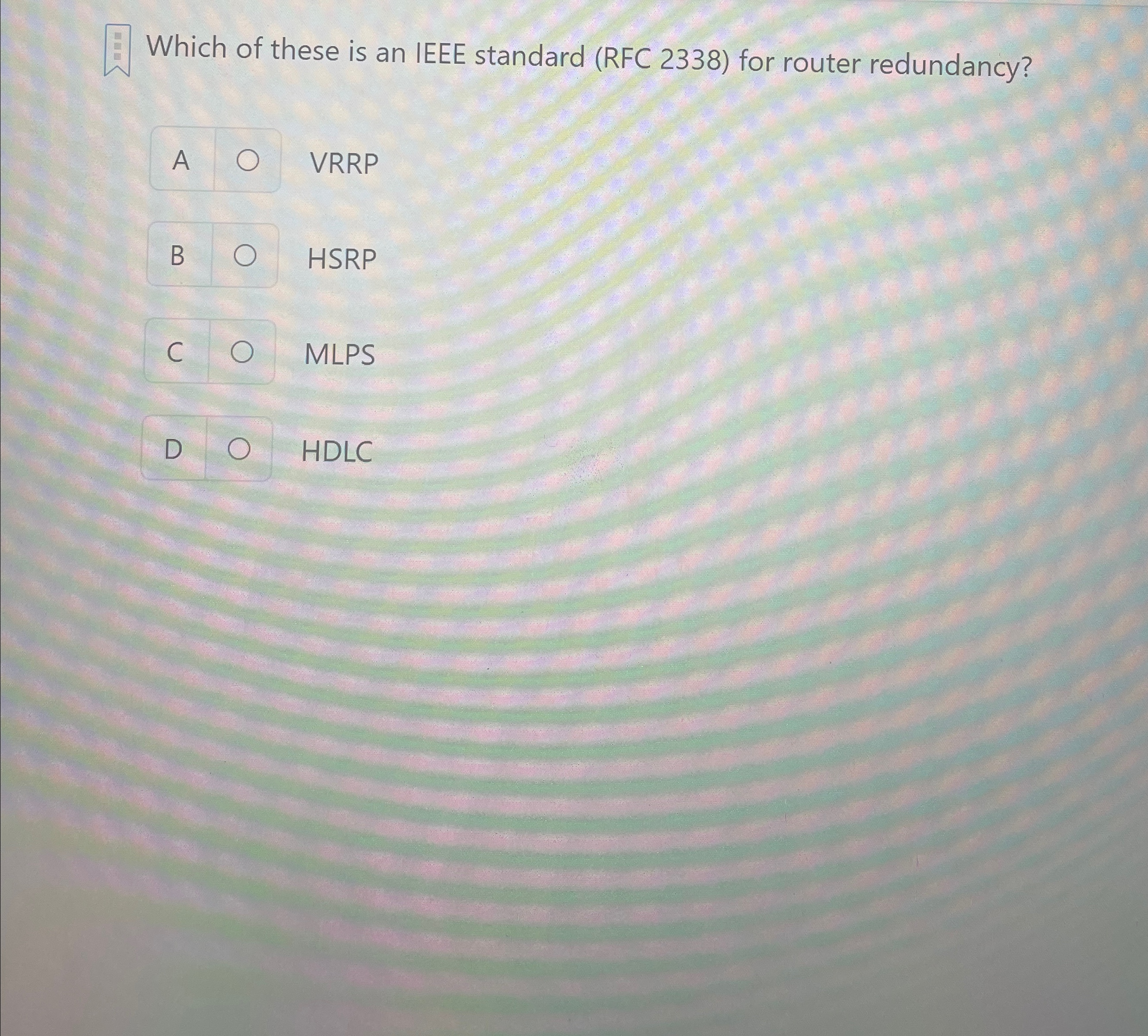 Which of these is an IEEE standard ( RFC 2 3 3 8